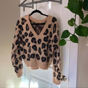 PINK brand leopard print sweater